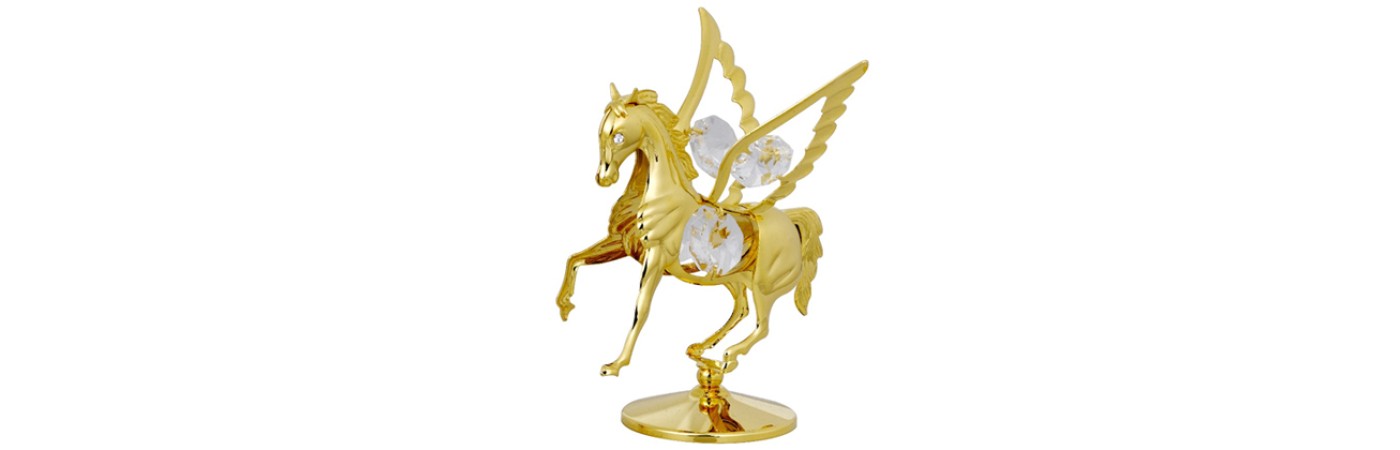24K GOLD PLATED FLY HORSE 